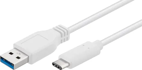 MicroConnect USB3.1 C (M) - USB3.0 A (M) 1m bílá