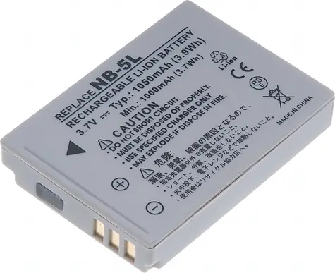 T6 Power Baterie Canon NB-5L / 1050mAh / šedá