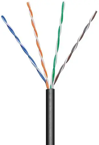 goobay UTP Cat5e Kabel 4x2 drát 100m černá / AWG24 / venkovní provedení
