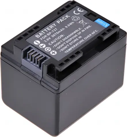T6 Power Baterie pro Canon BP-727 / 2670mAh / černá