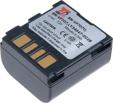 T6 Power Baterie pro JVC BN-VF707U / BN-VF707 / 700mAh / šedá