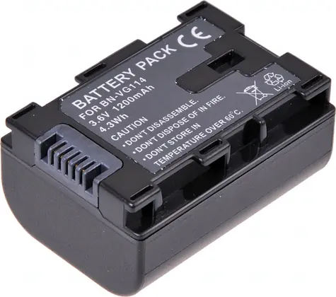 T6 Power Baterie pro JVC BN-VG107 / BN-VG108 / BN-VG114 / 1200mAh / černá