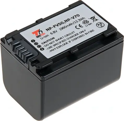 T6 Power Baterie pro Sony NP-FV70 / 1960mAh / šedá