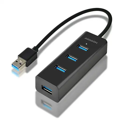 AXAGON HUE-S2B, 4x USB 5Gbps CHARGING hub, micro USB napájecí konektor, kabel USB-A 30cm