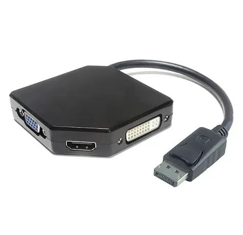 PremiumCord adaptér DisplayPort - HDMI + DVI + VGA 1080p (4K over HDMI)