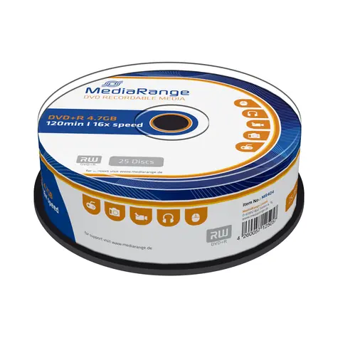 MediaRange DVD+R 4.7GB 16x spindl 25ks 