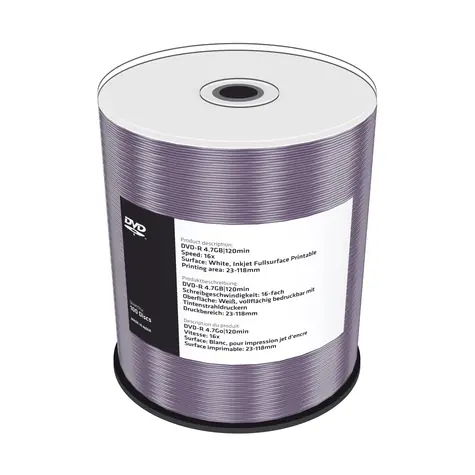 MediaRange DVD-R 4.7GB 16x spindl 100ks - Inkjet Printable