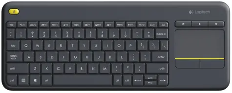 Logitech Wireless K400 Plus UK / Bezdrátová klávesnice / Touchpad / USB / UK