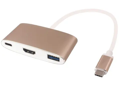 PremiumCord Převodník USB3.1 na HDMI + USB3.0 + PD / USB Power Delivery 