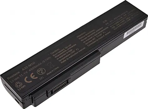 T6 power baterie pro Asus M50 / G50 / G60 / N43 / N53 / N61 / B43 / X55 / X57 / X64 / 6cell / 4600mAh