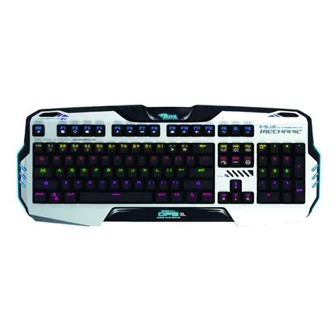 E-BLUE Mazer Mechanical 729 (US) / Herní klávesnice / drátová (USB) / US / mechanická / podsvícená s modrým spínačem
