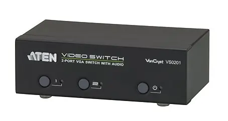 ATEN 2-port VGA Video-Audio elektronický přepínač