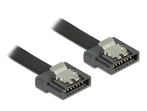 DeLock kabel SATA FLEXI 6 Gb/s 20 cm černá