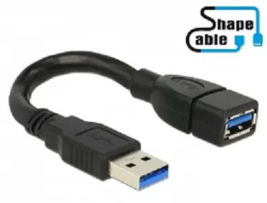 DeLock kabel USB 3.0 A samec > USB 3.0 A samice / 0.15 m