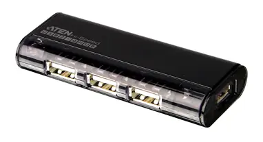 ATEN USB 2.0 HUB / 4-portový bez napájení / magnetický / stříbrný
