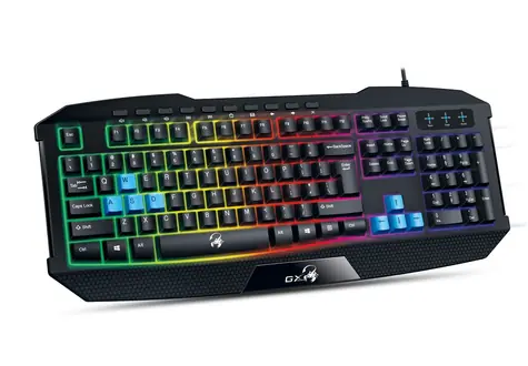GENIUS GX GAMING Scorpion K215 / Herní drátová klávesnice / podsvícená / USB / černá / CZ+SK layout