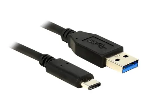 DeLock Kabel SuperSpeed USB 10 Gbps (USB 3.1, Gen 2) Typ A samec > USB Type-C samec 0.5 m černá