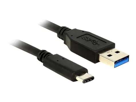 DeLock Kabel SuperSpeed USB 10 Gbps (USB 3.1, Gen 2) Typ A samec > USB Type-C samec 1 m černá