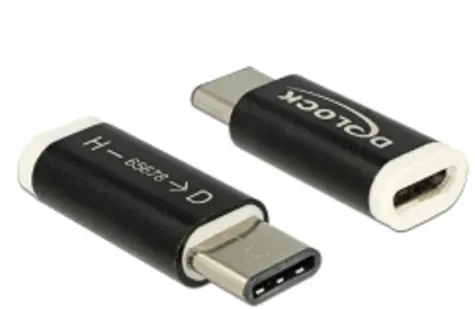 Delock adaptér USB 2.0 Micro-B samice (zařízení) > USB Type-C 2.0 samec (zařízení)