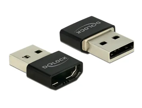 Delock Adaptér HDMI-A samice > USB Type-A samec / černý