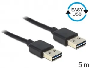 DeLock Kabel EASY-USB 2.0-A samec > samec / 5 m
