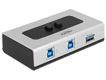 Delock přepínač USB 3.0 2 port / ruční obousměrný
