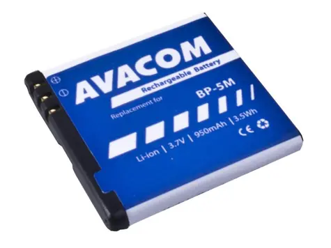 AVACOM Baterie do mobilu Nokia N81 a 6500 Slide / Li-Ion / 3.7V / 950mAh / náhrada BP-5M