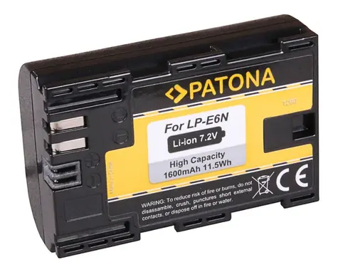 PATONA baterie pro foto Canon LP-E6 & LP-E6N / 1600mAh / Li-Ion