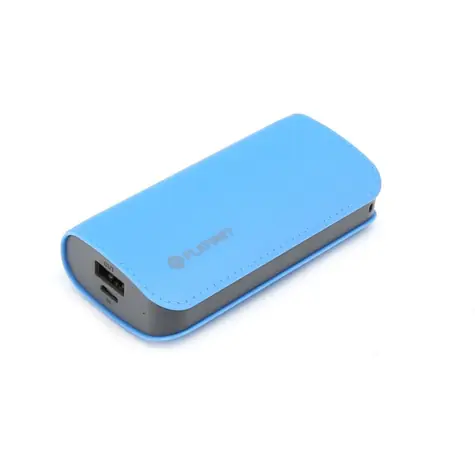 OMEGA PowerBank 5200mAh - kožená / Externí baterie pro mobil nebo tablet / 1xUSB / 2.1A / modrá