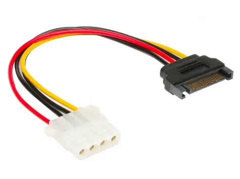 AKASA kabel redukce power SATA na Molex / 4pin PSU Molex / 15cm