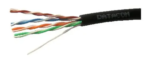 DATACOM UTP drát CAT5E 100m samonosný OUTDOOR blk