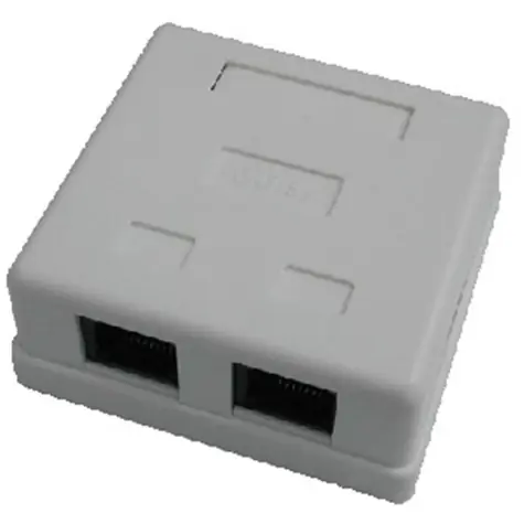 DATACOM Dvojzásuvka nad omítku CAT5E / 2 x RJ45 / UTP