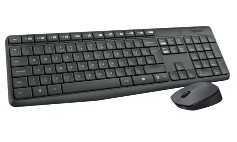 Logitech MK235 / Bezdrátová sada klávesnice a myši / CZ / černá