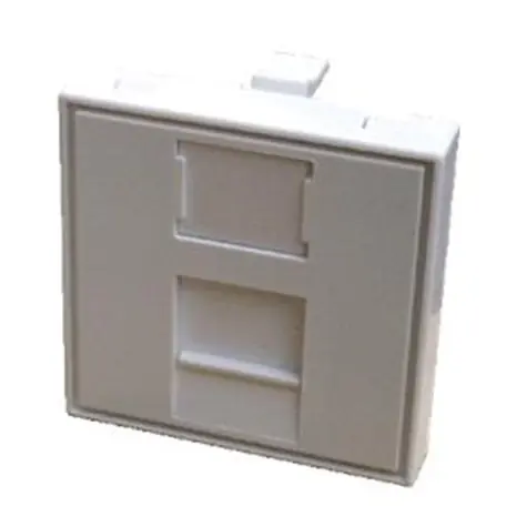 DATACOM Modul 45x45mm do parapetní lišty s clonkou / bílý
