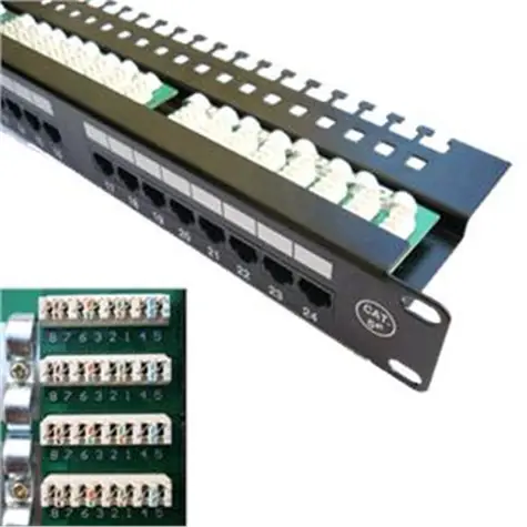 DATACOM Patch panel 24x (s vyvázáním) / RJ-45 / CAT5E / UTP / 19