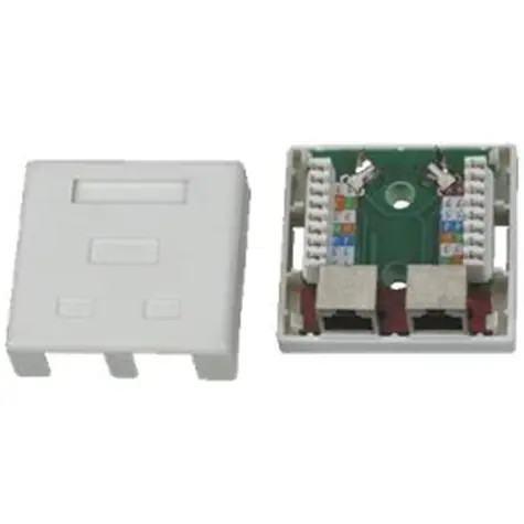 DATACOM STP dvojzásuvka (nad omítku) CAT5E / 2 x RJ45