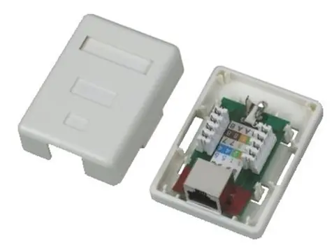DATACOM STP jednozásuvka nad omítku / CAT5E / 1 x RJ45
