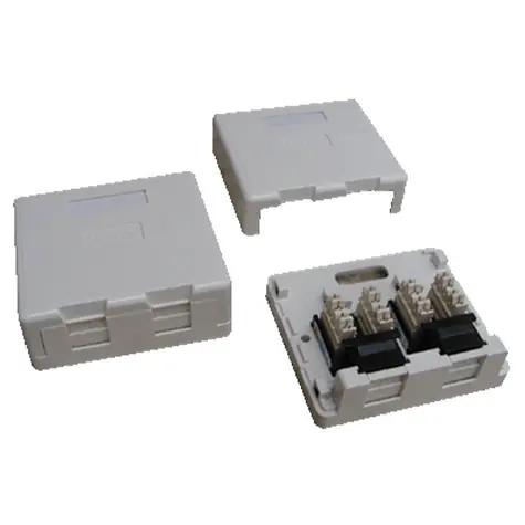 DATACOM Datová zásuvka UTP 2xRJ45 CAT6 (na omítku)