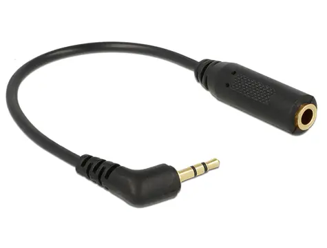 Delock audio kabel Stereo jack 2.5 mm 3 pin samec > Stereo jack 3.5 mm 3 pin samice pravoúhlá