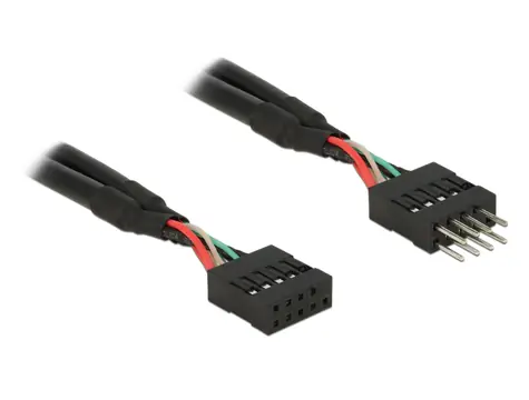 DeLock USB 2.0 Pin konektor prodlužovací kabel 10 pin samec / samice 25 cm 