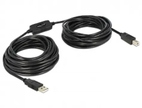 Delock kabel USB 2.0 typ A samec > USB 2.0 typ B samec / 20 m