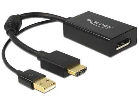 DeLock adaptér HDMI-A samec > Displayport 1.2 samice / černý