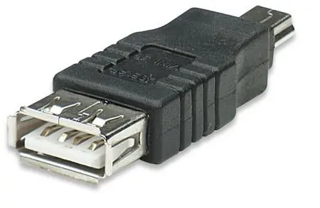 Manhattan Hi-Speed USB adapter A female to Mini-B male / černý
