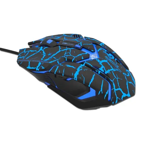 E-BLUE Myš Auroza Gaming (MMEBE39UGB0R) černá / herní / optická / 4000DPI / 6tl. / 1 kolečko / drátová (USB)