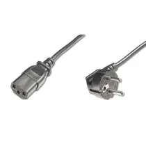 PremiumCord napájecí kabel 240V, délka 1m CEE7 pravoúhlý/IEC C13