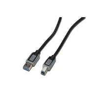 Digitus USB 3.0 kabel A/samec na B-samec 1,8m, černošedý