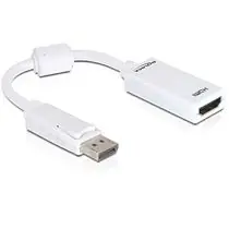 DeLock kabel DisplayPort samec na HDMI A samice, délka 12,5cm, bílý