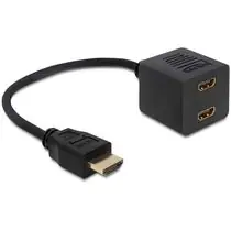 Delock adaptér HDMI 1.4,  1x samec > 2x samice