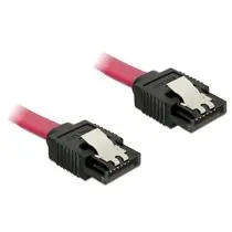 DeLock SATA III kabel se zámečkem propojovací 0,2m
