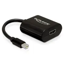 Delock adaptér DisplayPort mini (samec) na HDMI A (samice), černý
